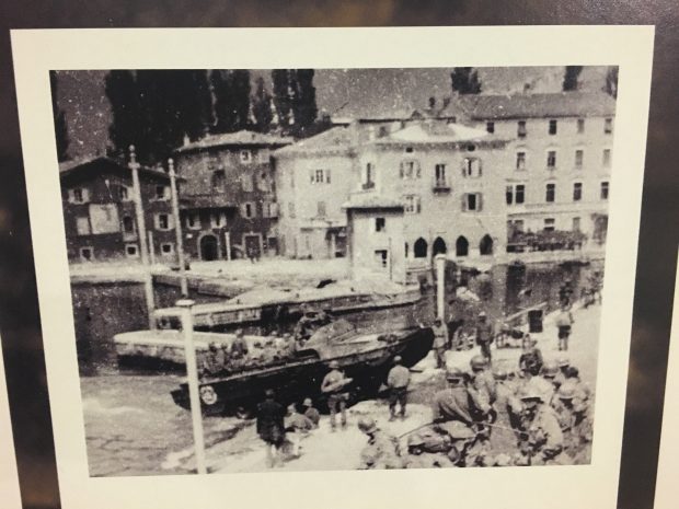 A view of a 10th Mountain Division amphibious landing in Torbole, Italy (Courtesy of the Museum Riva de Garda)